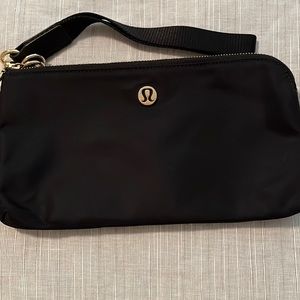 Microfiber black clutch wallet . Like new condition. Non smoking home.